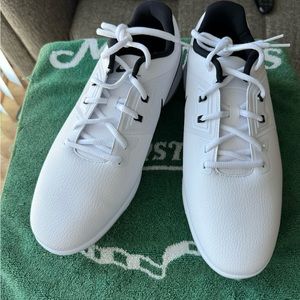 Nike Vapor Pro Golf Shoes White Black Waterproof Lunarlon.
